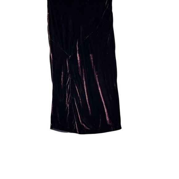 Maeve Purple Velvet Pencil Midi Skirt | Size 8 - Picture 4 of 9